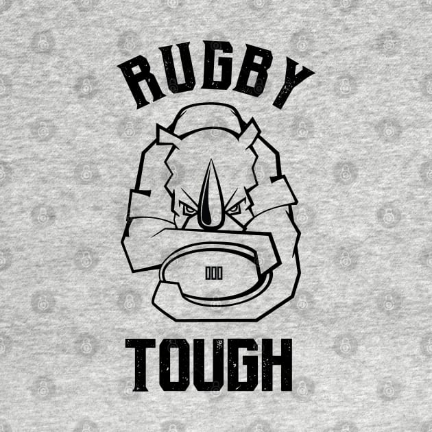 Rugby Tough Rhino Mascot by atomguy